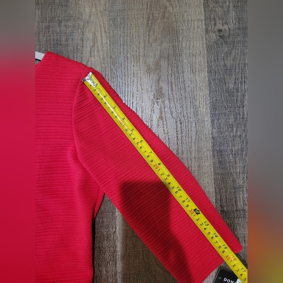Donna Morgan Vibrant Red Long Sleeve Dress - Picture 8 of 11